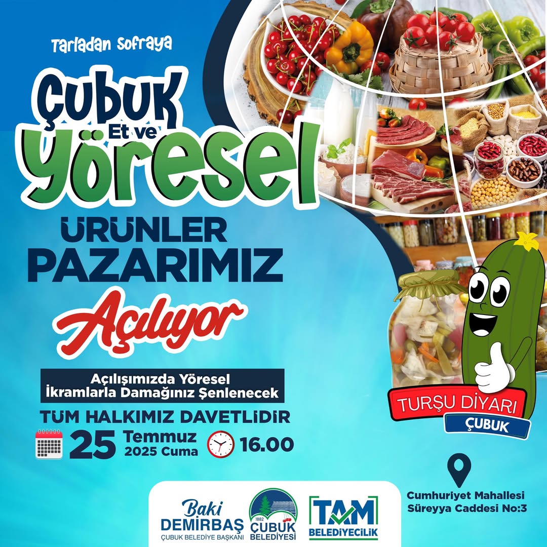 Çubuk Et ve Yöresel Ürünler Pazarı Açılıyor!